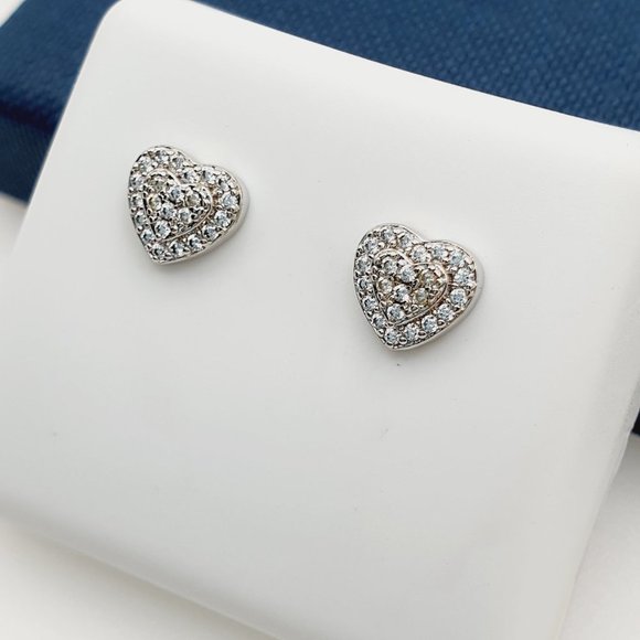 - "925 Sterling Silver Plated CZ Earrings, INUS1BR171 - Picture 2 of 9